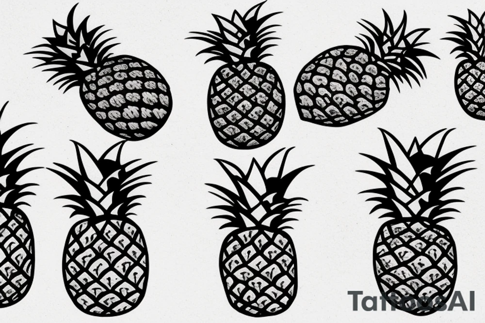 Two pineapples tattoo idea