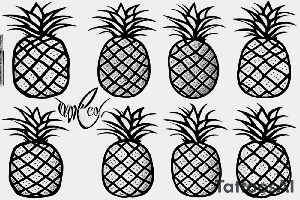 Two pineapples tattoo idea