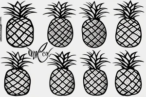 Two pineapples tattoo idea