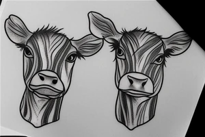 Mystical dairy cow tattoo idea