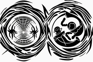planet venus and mars, scorpion symbol, lines tattoo idea