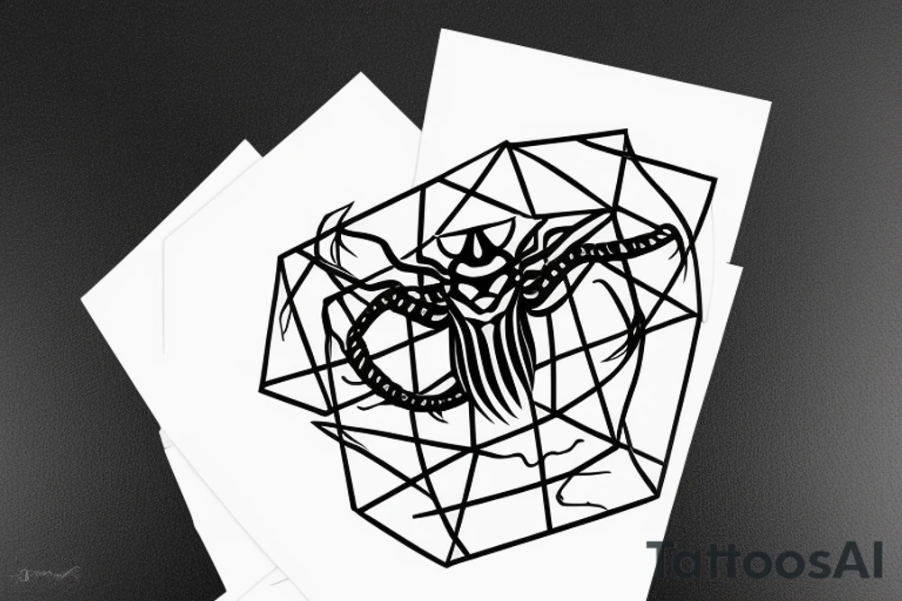 scorpion symbol, lines tattoo idea