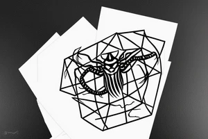 scorpion symbol, lines tattoo idea