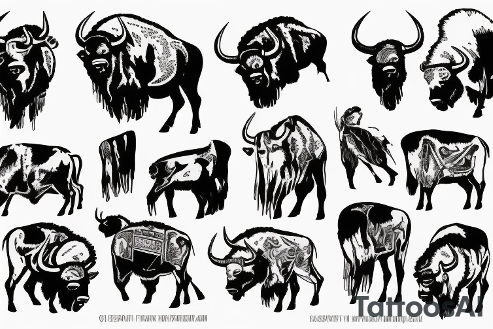 bison tattoo idea