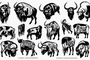bison tattoo idea