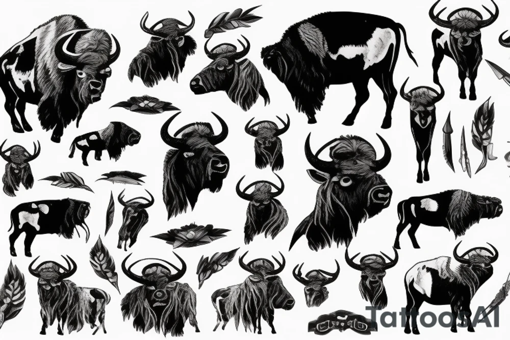 bison tattoo idea