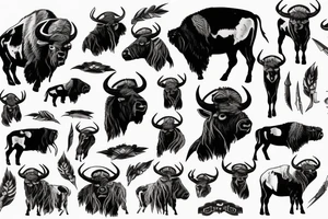 bison tattoo idea