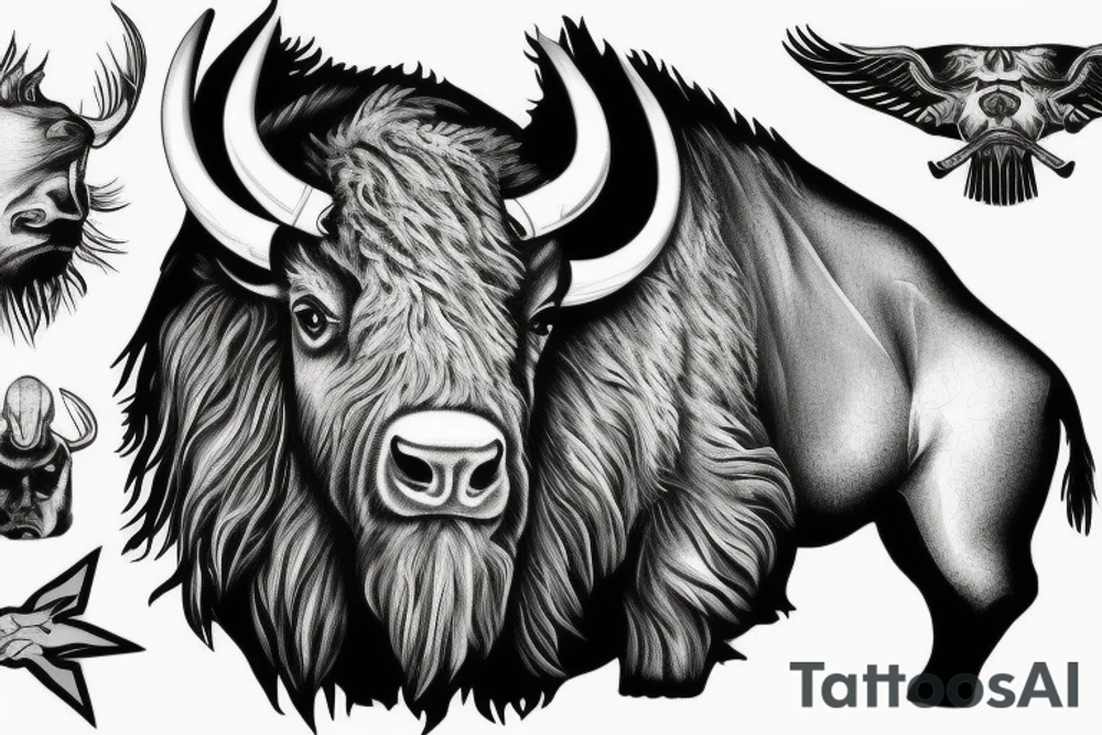 bison tattoo idea