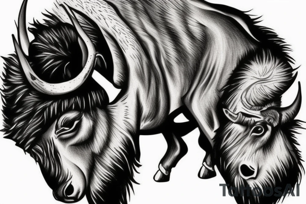 bison tattoo idea
