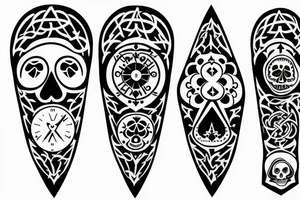 Memento mori with hourglass and skull tattoo idea