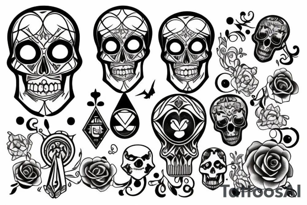 Memento mori with hourglass and skull tattoo idea