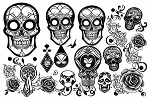 Memento mori with hourglass and skull tattoo idea