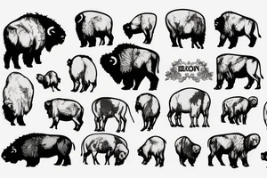 Bison and a teddy bear tattoo idea