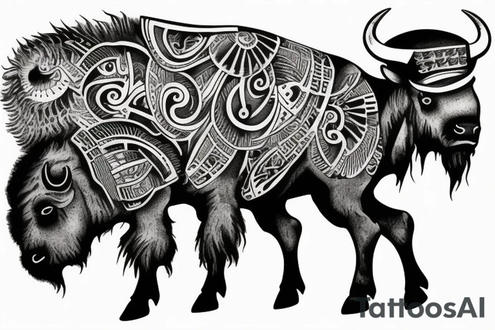 Bison tattoo idea