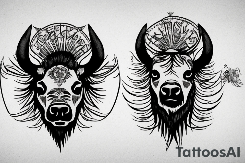 Bison tattoo idea