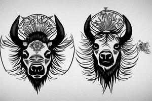Bison tattoo idea