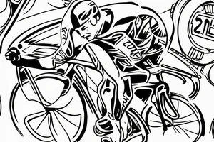 Ironman triathlon M that incorporates the swimming, biking, and running along with the Colorado C tattoo idea