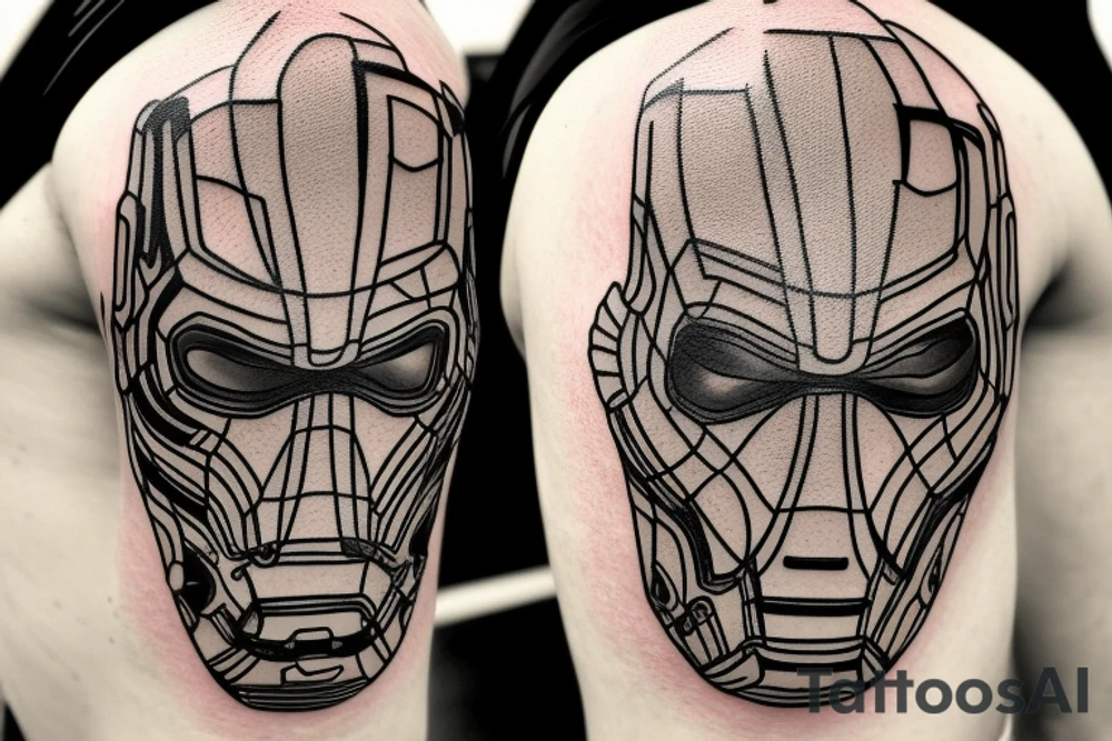 Ironman triathlon M that incorporates the swimming, biking, and running along with the Colorado C.  This would be on the calf of a leg.  Use Hawaii art style. tattoo idea