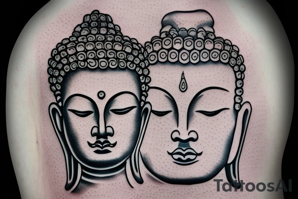 Buddha as a stoic philosopher tattoo idea