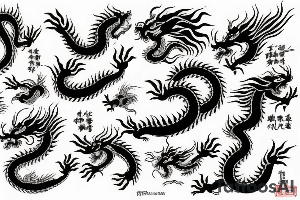 Chinese dragon tattoo idea