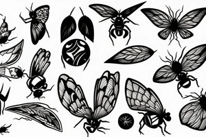 Yellow fly tattoo idea