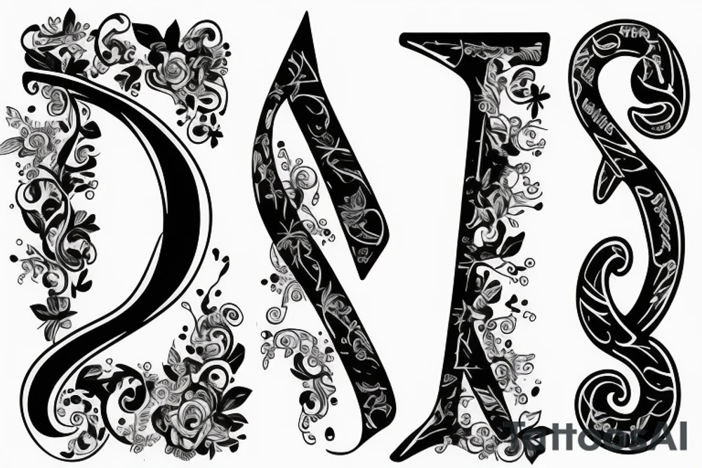 two letters L tattoo idea