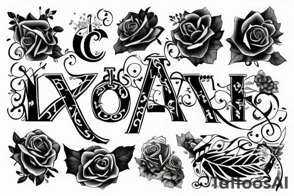 two letters L tattoo idea