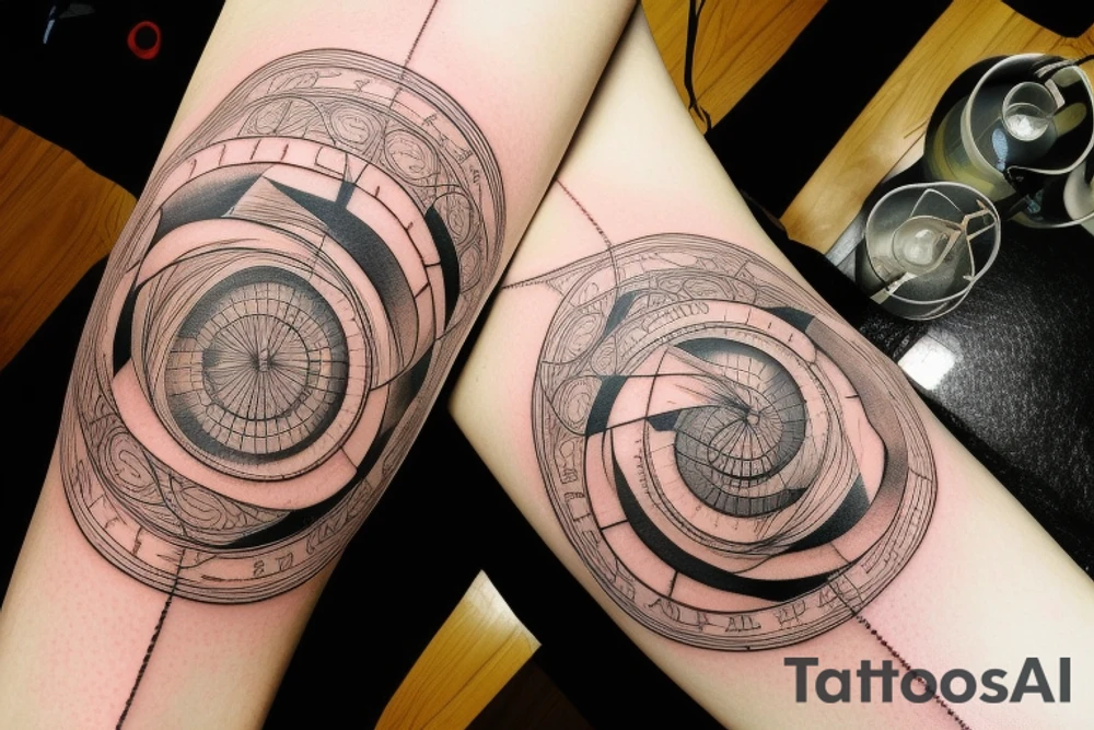 Das Tattoo zeigt eine stilisierte, abstrakte Darstellung der Weltkugel, die aus verschiedenen geometrischen Formen oder Linien besteht. Diese Linien können zum Beispiel die Kontinente und Ozeane darstellen. Die Weltkugel ist von einem Ring umgeben, der das Konzept des globalen Bewusstseins symbolisiert tattoo idea