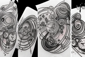 An hourglass full of a galaxy tattoo idea