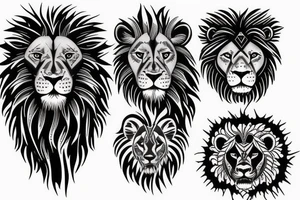 Bleeding lion tattoo idea