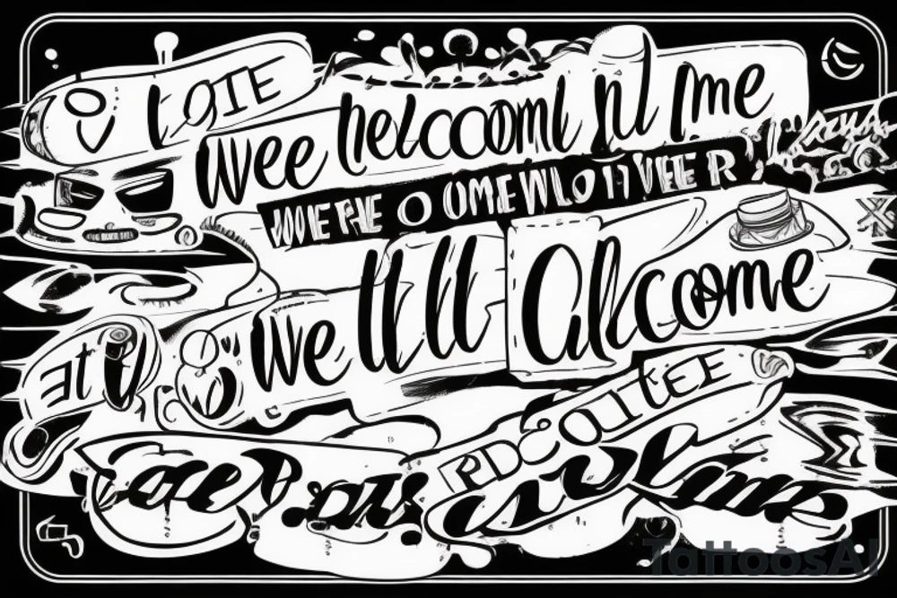 Well the road rolls out like a welcome mat
To a better place than the one we're at tattoo idea