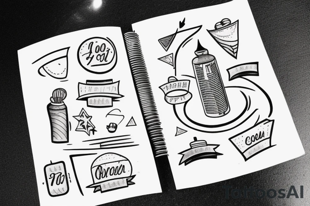 Road map tattoo idea