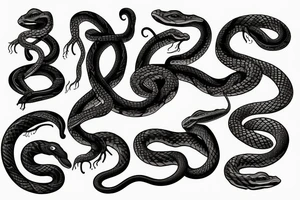 snakes tattoo idea
