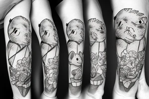 piglet in a field tattoo idea
