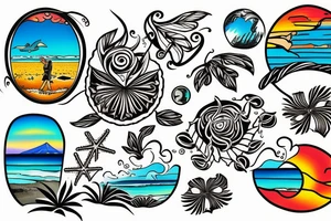 Tamarindo Beach, Costa Rica. A sunset, the sea tattoo idea