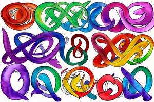 Infinity symbol pride colors tattoo idea