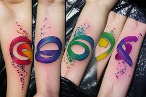 Infinity symbol pride colors tattoo idea