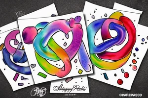 Infinity symbol pride trans colors tattoo idea