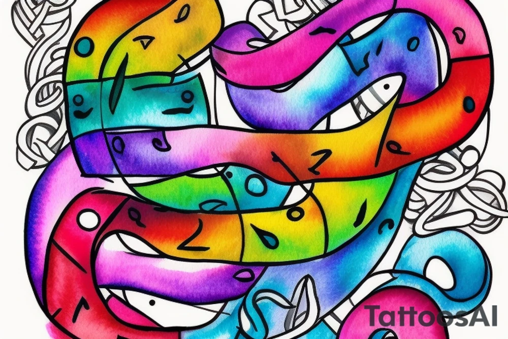 Infinity symbol pride trans colors tattoo idea