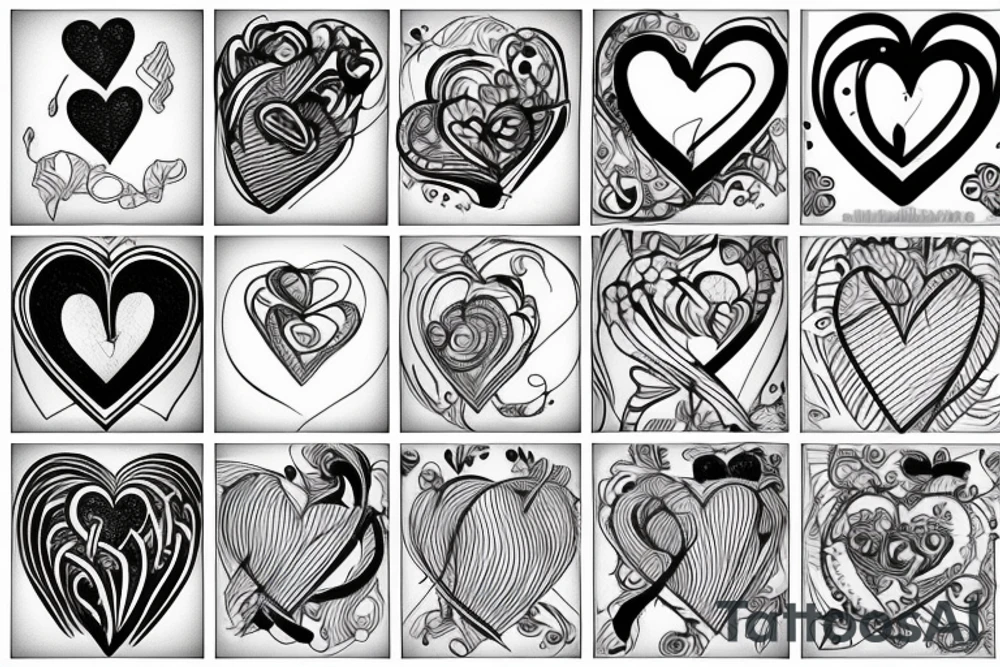 human heart tattoo idea