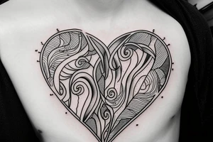 human heart tattoo idea