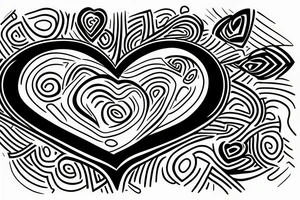 A heart with grass under it that changes into a dotted line and x marks the spot. tattoo idea