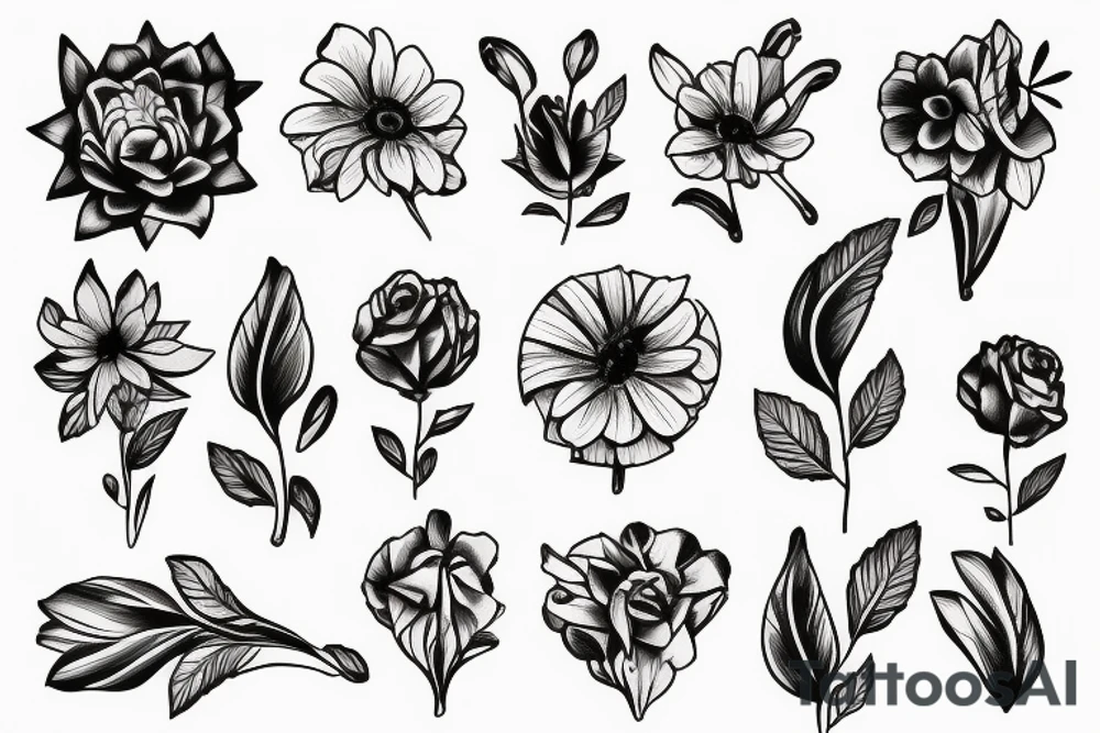 flower poking up through soil tattoo idea