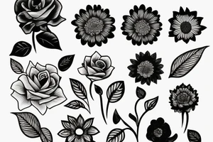 flower poking up through soil tattoo idea