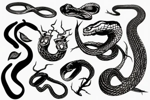 Snake and barbed wire tattoo idea
