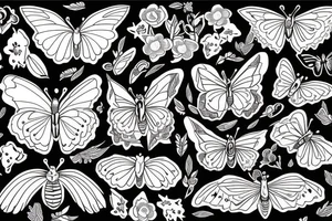 honey in script covered up with butterflys tattoo idea