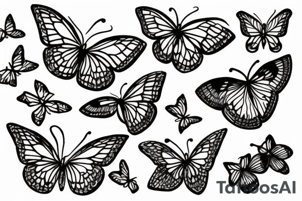 honey in script covered up with butterflys tattoo idea