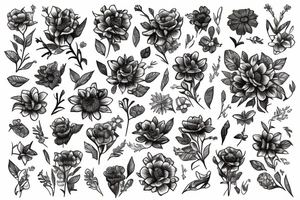 honey in script covered up with flowers tattoo idea