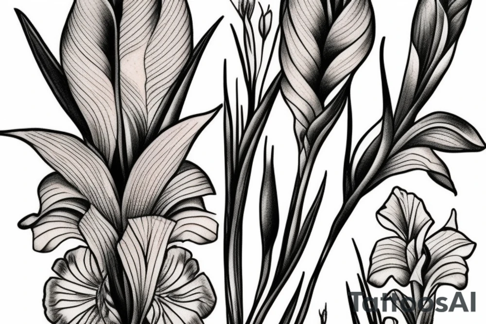 gladiolus tattoo idea