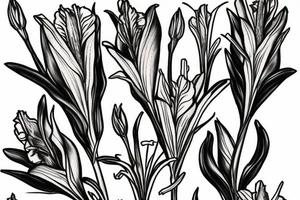 gladiolus tattoo idea
